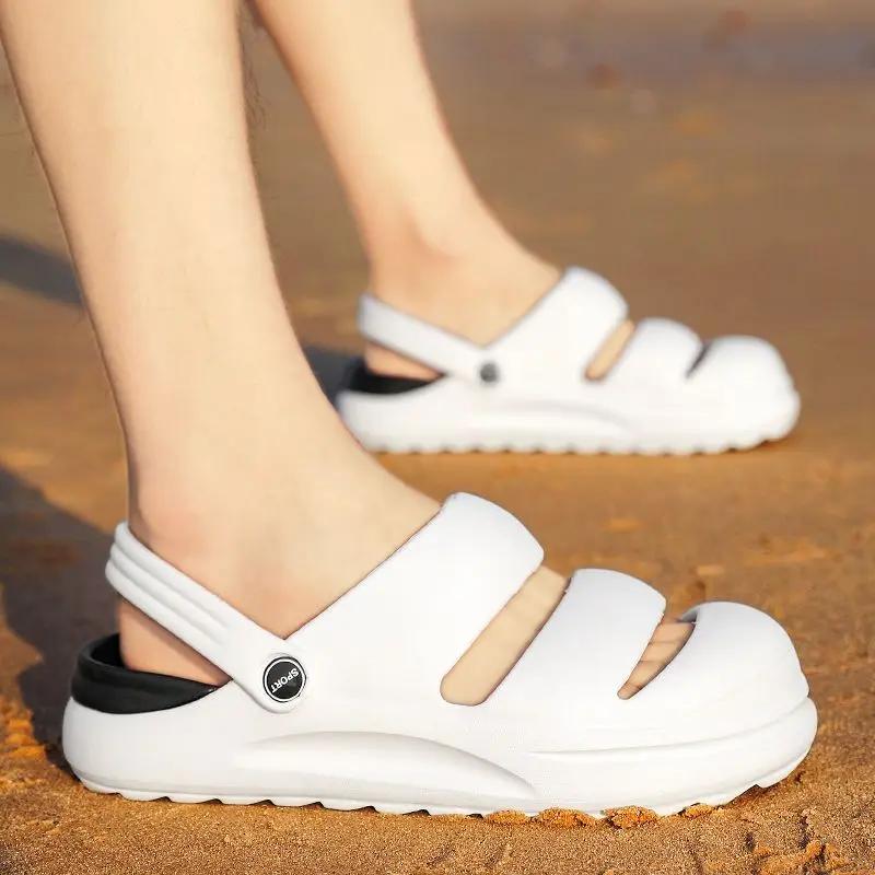 Fashion Men's Shoe Platform Outdoor Male Slipper Height Mascullino Low Price 2025 Fashion Summer Sale Rubber Style Adult Pvc Fun Slides