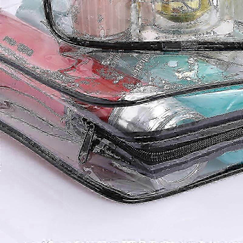 Набор из 3 прозрачных пакетов для жидкостей, одобренных TSA, для авиаперелетов | Непромокаемые косметички | Предметы первой необходимости для ручной клади в отпуске-2025