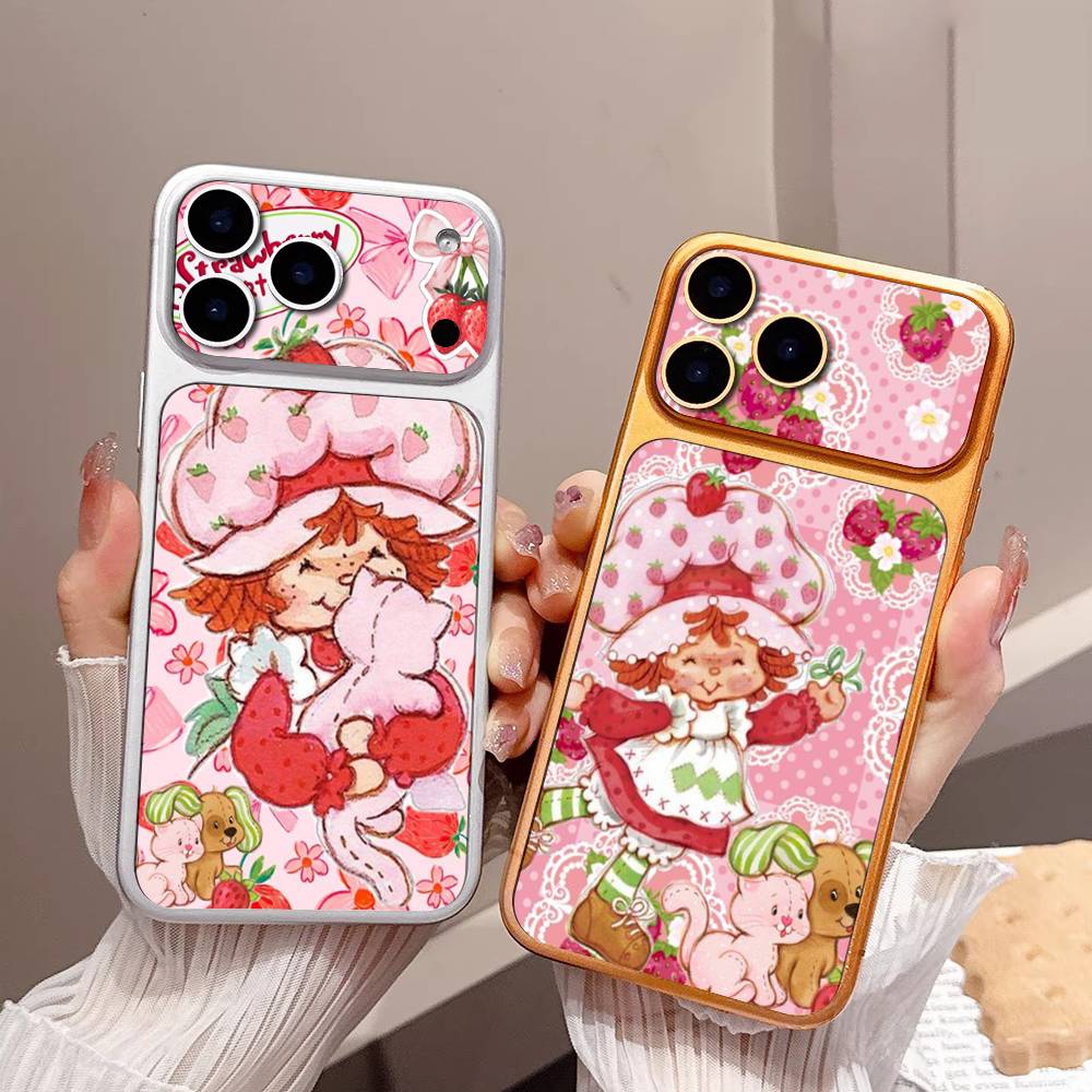 Анимированный S-Клубничный S-Шорткейк Для iPhone 17 Pro 17 Pro Max Задняя Обклейка-Наклейка Защитная Наклейка