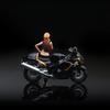 Moreart 1/64 Scale Miniature Figure & Bike Set MO222071 Model Girl Diorama Miniature Car [Parallel Import]