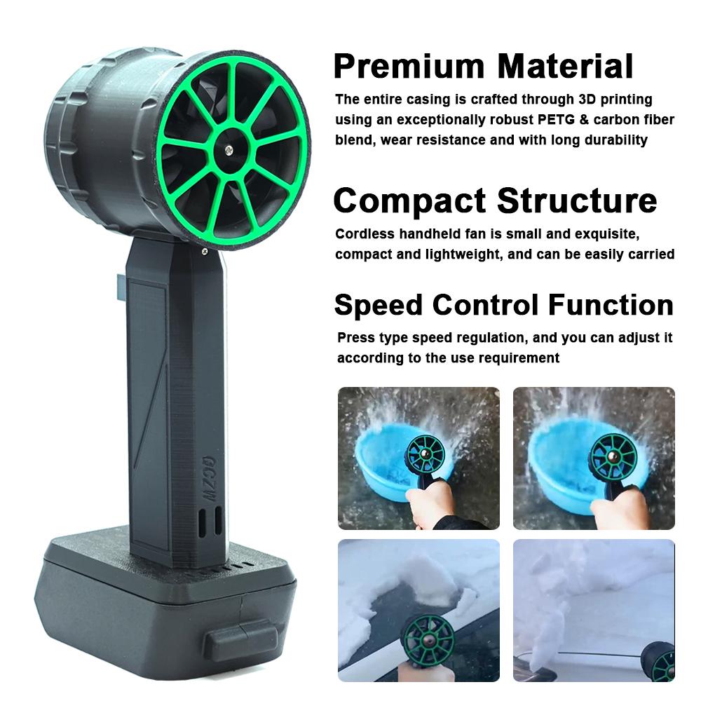 Ручной канальный турбовентилятор, 50 мм, бесщеточный двигатель, струйный вентилятор, 800-1000 г, тяга, автомойка, высокая мощность, пыль