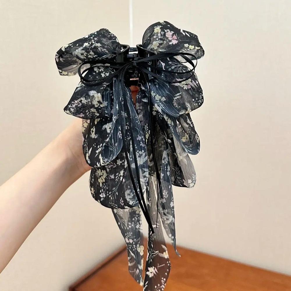 1Pcs Elegant Tail Clips Fashionable Hair Claw Durable Chiffon Hair Clip  Hair Accessories