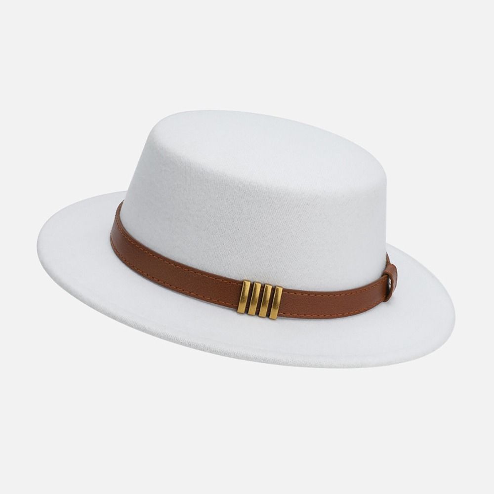 Warm Formal Hat Belt Ornament Opper Hat Trendy Bucket Hat Autumn and Winter