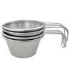 40ml Camping Sierra Cup with Handle Stainless Steel Mini Sierra Cup Camping Tea Cup for Outdoor Camping Hiking Backpacking