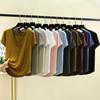 Summer Solid Color Modal U-neck Short Sleeved T-shirt for Women Plus Size Base Layer Thin Fit Loose Top for Outer Wear T-Shirts Women’s