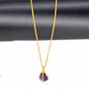 Raw Amethyst 925 Sterling Silver Necklace, Rough Gemstone Handmade Necklace Gift For Her Mom, Anniversary Gift