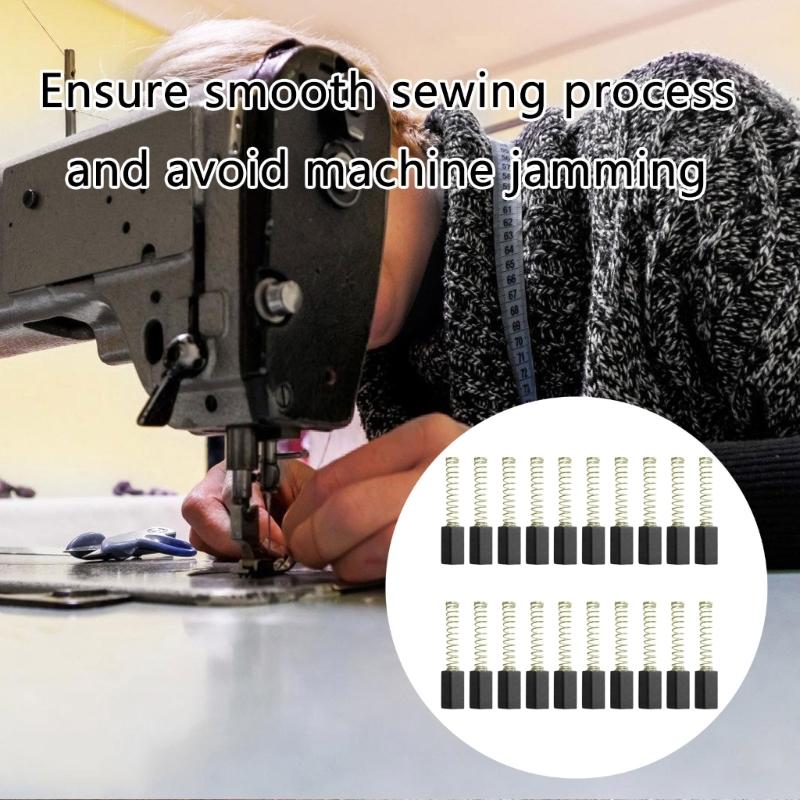 10Pcs 250W Sewing Machine Motor Carbon Brushes 5x12mm Carbon Brush Motor Brushes for Home Sewing Machine