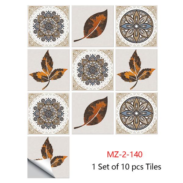 10x10/15x15/20x20/30x30cm PVC Flower Tile Tiles Decals Waterproof Wall Sticker Bathroom Sticker Kitchen Decoration
