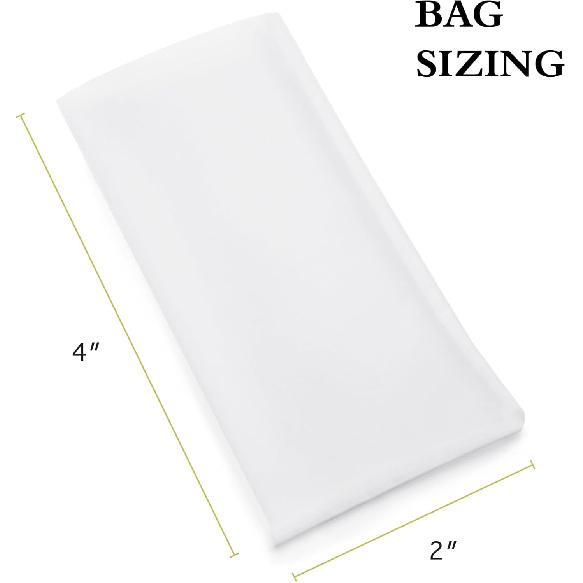 Gutenberg's tough 2x4 inch nylon micron bags 10-100 Packs | nylon tea filter bags | All Micron Sizes (10-Pack, 90)