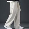 Men's Fleece Lined Thickened Loose Straight Leg Corduroy Wide Leg Youth Casual Long Sports Pants