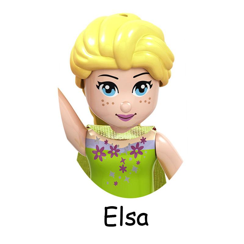 Нетоксичные сказочные принцессы дети Белль Чудовище Золушка Анна Оливия Модель Фигурка Блоки Конструктор Строительные Кирпичики Игрушки Для Детей