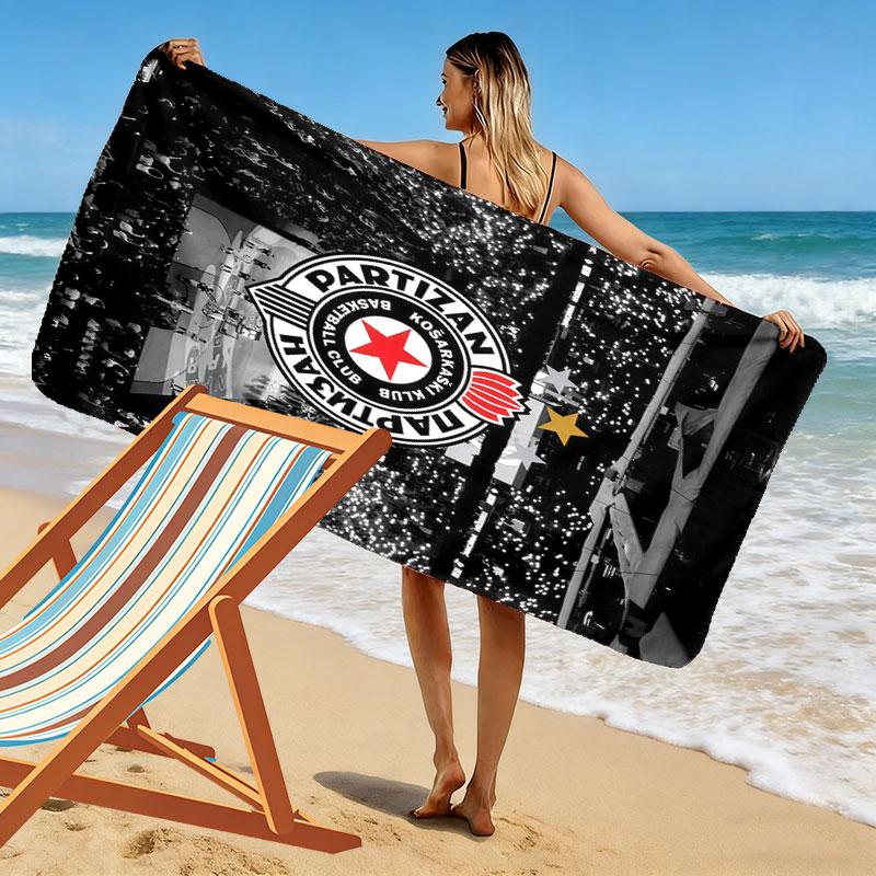 Partizan poster Print Beach Towel, Large Soft Quick Dry Towel for Beach Camping Swimming