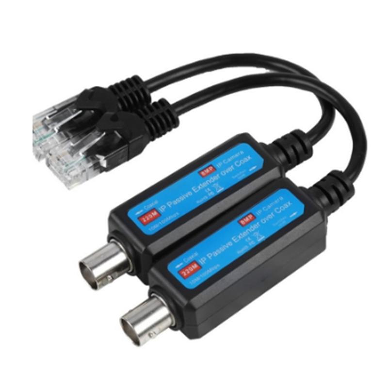 ABUO-1CH Пассивный Для IP-сети Коаксиальный Передатчик Приемник Расширитель 1 пара 10/100 Мбит/с Для IP NVR Камеры Через Коаксиал Расширитель