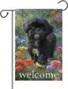 Black Shih Tzu Garden ag 12x18 Double Sided Welcome Yard ag Outdoor Farmhouse Decor Colorful oral Buttery Puppy for  PPZ