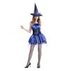 Halloween Adult Sexy Skirt Purple Witch Cosplay Stage Show Costume Real Shot
