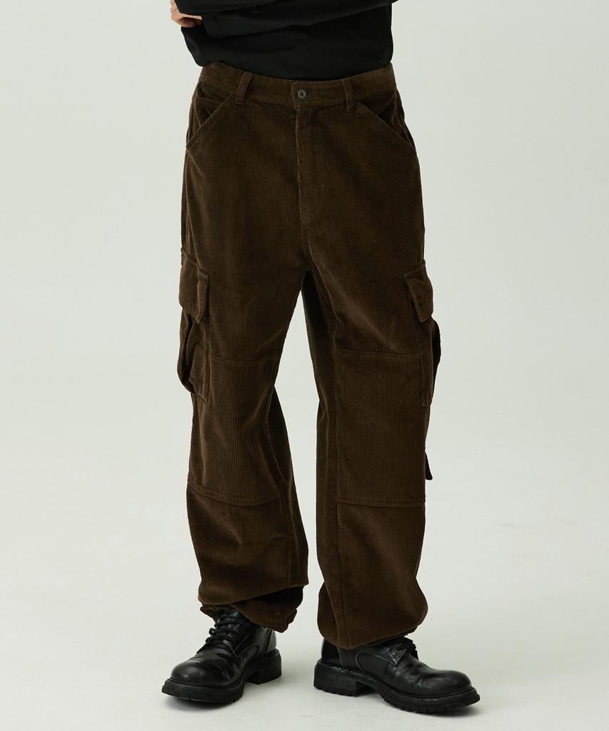 MAGOODGAN Farburn 4417 Cargo Corduroy Black Pants
