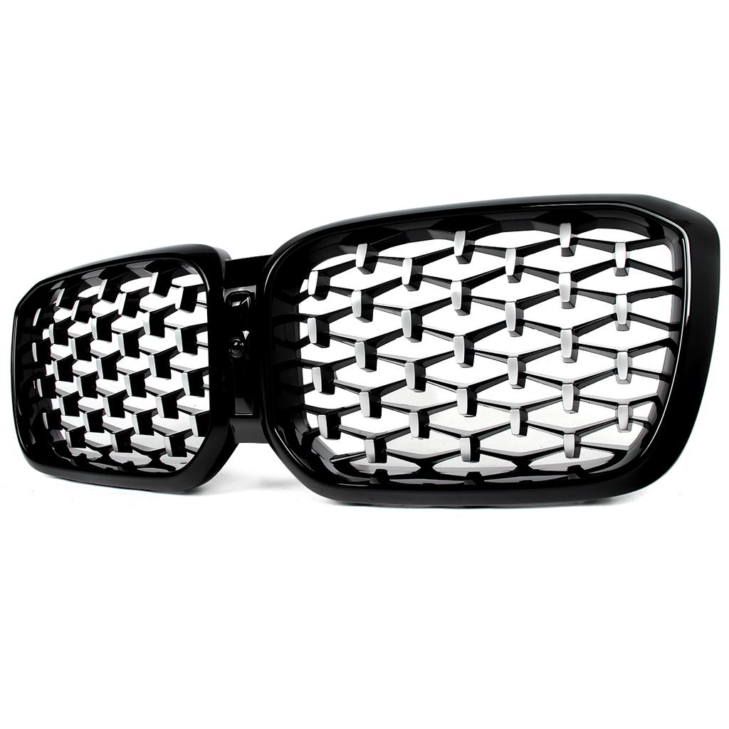 Diamond Look Front Bumper Kidney Grille for BMW X3 G01 X4 G02 2022 2023 2024 M40i sDrive20i M Sport Center Grilles Mesh