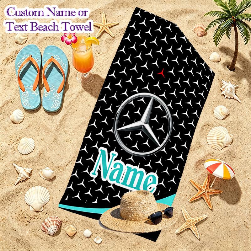 Benz (4) Пляжное полотенце, Легкое пляжное полотенце, Тропический стиль, Идеальный подарок на праздник для семьи