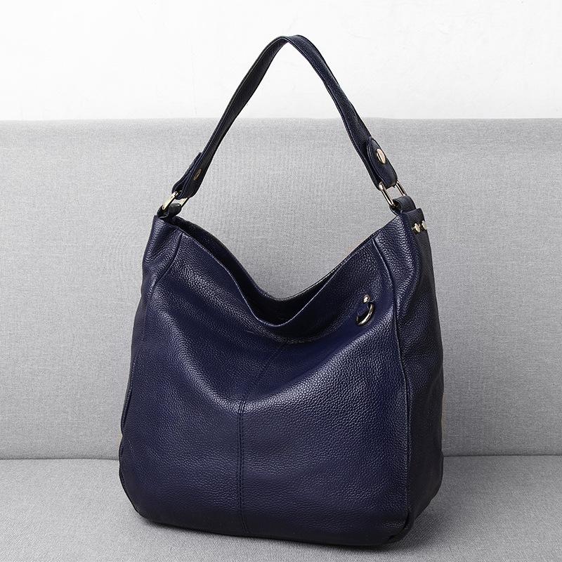 Первый слой коровьей кожи от Feiya — простой и модный, а вместительная сумка-ведро выполнена из мягкой кожи с одним плечом и сумкой через плечо.