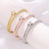 Pentagram Star Bracelet Women Diamond Light Luxury Bracelet Delicate Creative Hand Jewelry Wristband Wristlet Girl Gift