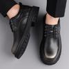 Повседневная мужская кожаная обувь на толстой подошве, Ретро дизайнерский стиль высокого качества, Модная уличная обувь для ходьбы, Для ежедневного отдыха и бизнеса