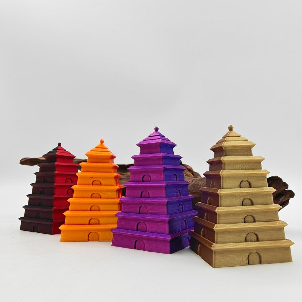 3D Складная Вращающаяся Пагода: Детская игрушка для снятия стресса и модель культурной архитектуры