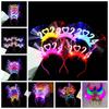 Letter 2024 Happy New Year Headband Plastic New Year Headdress LED Glow Headpiece New Year Gift