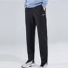 Li Ning Logo Прямые свободные удобные универсальные спортивные повседневные брюки мужские низы черные AYKT527-1