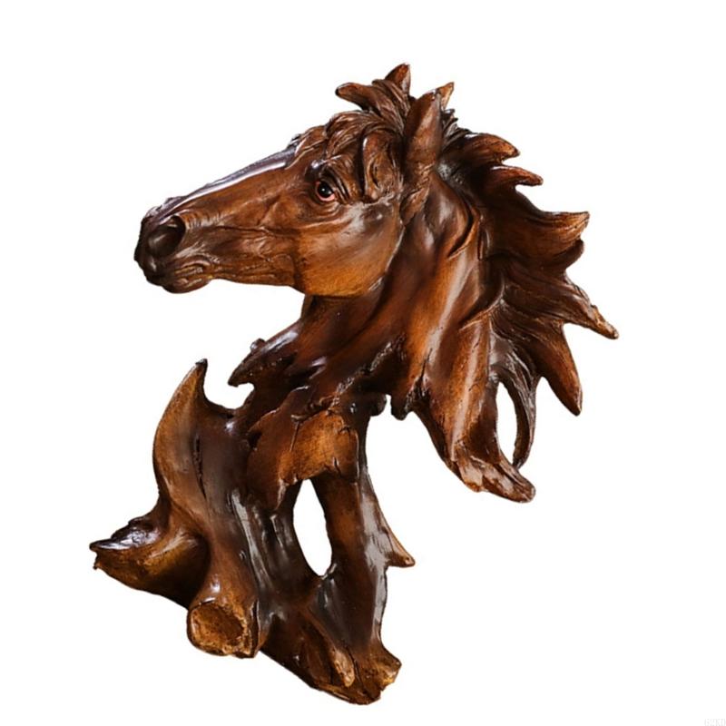 62KD Впечатляющая статуя льва из смолы Дикая природа Домашние статуэтки для делового случая