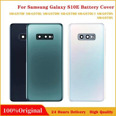 Замена заднего стекла для Samsung Galaxy S10e SM-G970 G9700, крышка задней двери аккумулятора с наклейкой на объектив рамки камеры, CE