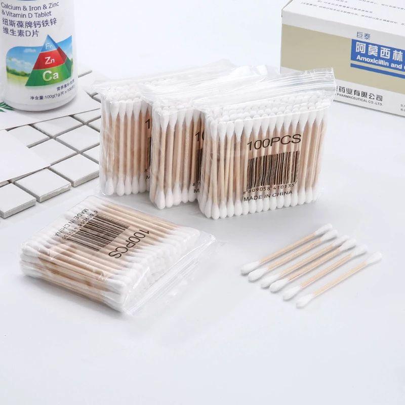 Soft And Gentle 30/100 Disposable Cotton Swab Lint Free Micro Brushes For Precise Ear Care