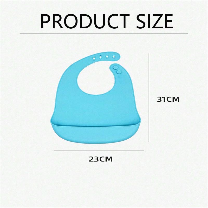 Детские силиконовые нагрудники для младенцев, водонепроницаемый нагрудник, однотонный, для девочек и мальчиков, регулируемый, мягкий силиконовый нагрудник, детские принадлежности для кормления новорожденных