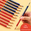 Красный и синий бренд 120 двухцветных карандашей для плотника для студентов и детей