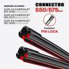 Pin Lock Wiper Blades 550/575mm (22"+23") for Cabriolet, S4 Cabriolet & Compatible Models