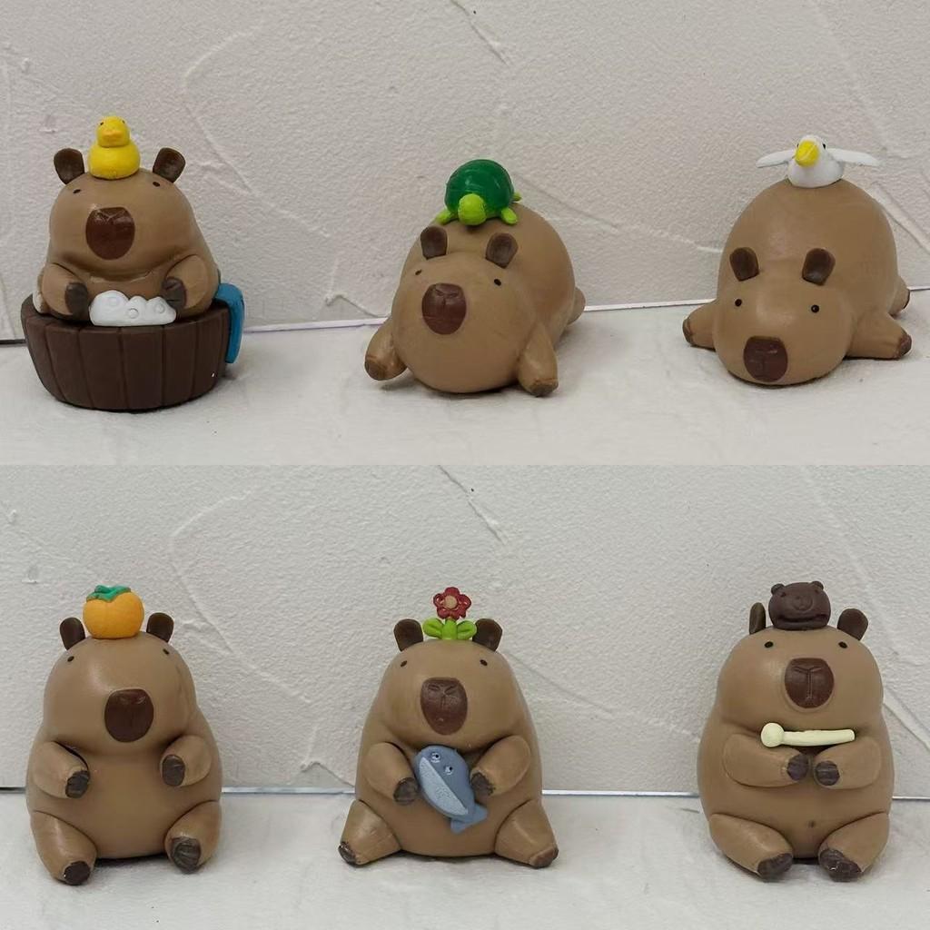 Zero Assembly Pvc Capybara Figure For Desk Decoration And Collectors Display