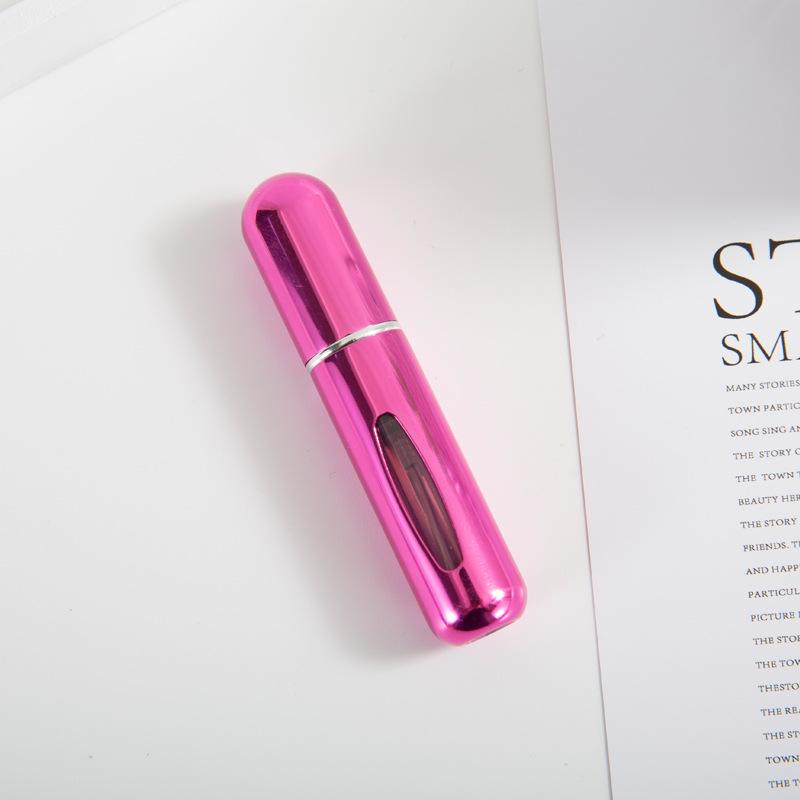 Compact 5ml Self-Pump Spray Perfume Bottle with Aluminum Press Design