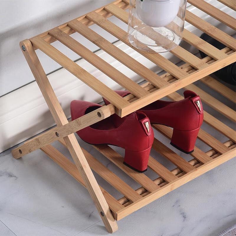 Lijia Bamboo 2-Tier Shoe Rack