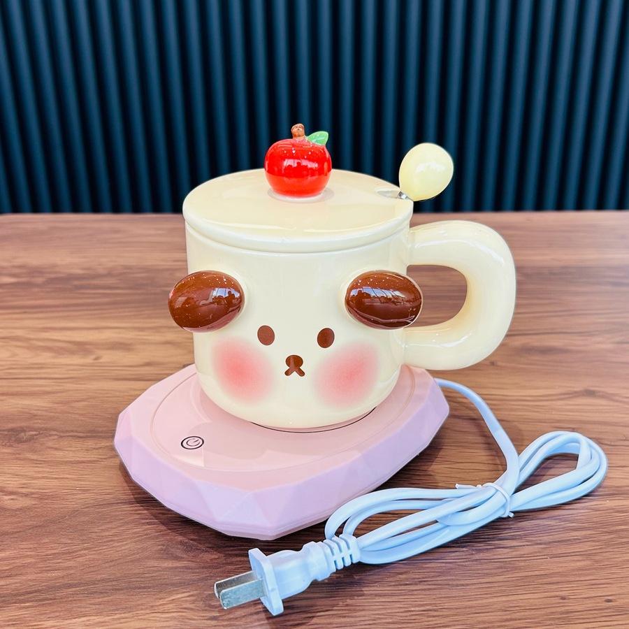 Милая кружка с подогревом и постоянной температурой, подарочная коробка с кружкой, подарок на день рождения для девочек, практичный подарок для лучшей подруги, креативная кружка