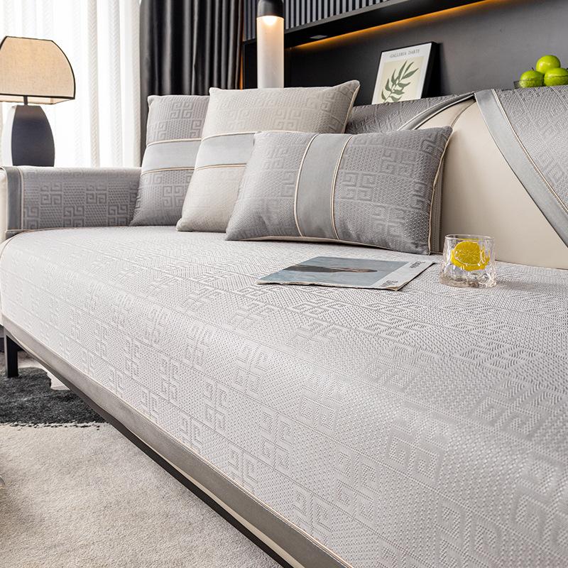 Chuluo Summer Sofa Cushion New Ice Silk Mat Cushion Light Luxury High-End Summer Non-Slip Sofa Cover