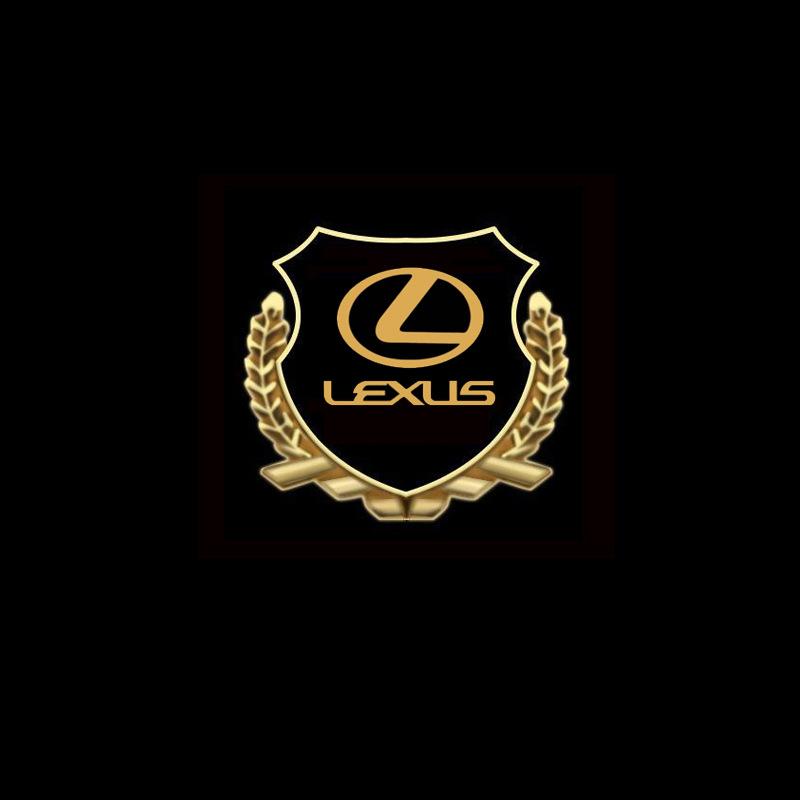 PHL1  2026 Hot Interior Stickers 2Pcs LED Car Welcome Door Lights Emblem Accessory For Lexus F SPORT GX460 Ct200h IS250 ES 220D IS200