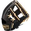 ZETT Neo Status Youth Softball Glove for Second and B Size BJGB70510N Shortstop, Black/Pastel (1932), L,