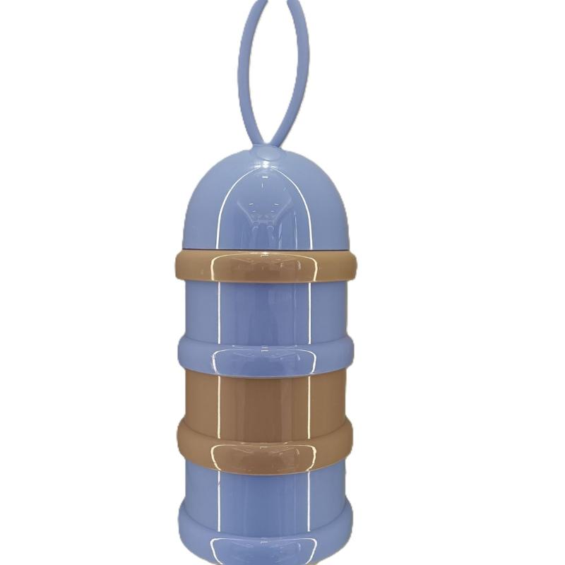 Красочная детская трехъярусная коробка для молочной смеси Отдельные ярусы для молочной смеси Детская портативная вращающаяся коробка для молочной смеси