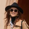 Новая фетровая шляпа женская с цепочкой, декоративная джазовая шляпа, высококлассный элегантный темперамент, модная цилиндрическая шляпа