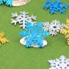 Christmas Snowflake Ornaments Blue Xmas Decoration Christmas Tree Pendent DIY Craft Home Decoration