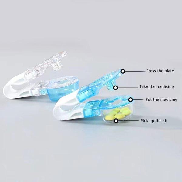 Портативный прибор для удаления таблеток, таблетки, блистерная упаковка, открывалка, вспомогательный инструмент, футляр для таблеток, бесконтактный, легко вынимается из упаковки