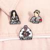 Movie Character Quotes Enamel Pins Custom TALK LET'S DRINK IN SILENCE Brooches Lapel Badges Clothes Jewelry Gift for Friends