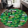 1PC Turtle Warrior In Flames Round Rug, Non-slip Chair Mat, Home Decor, Circle Carpet Perfect for Office, Bedroom, Living Room,Christmas gift