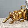 Bronze Bull Statue Wall Street Bronze Sculpture Antique Fengshui Bull OX Statues Handmade Craft Home Office Decor Business Gifts