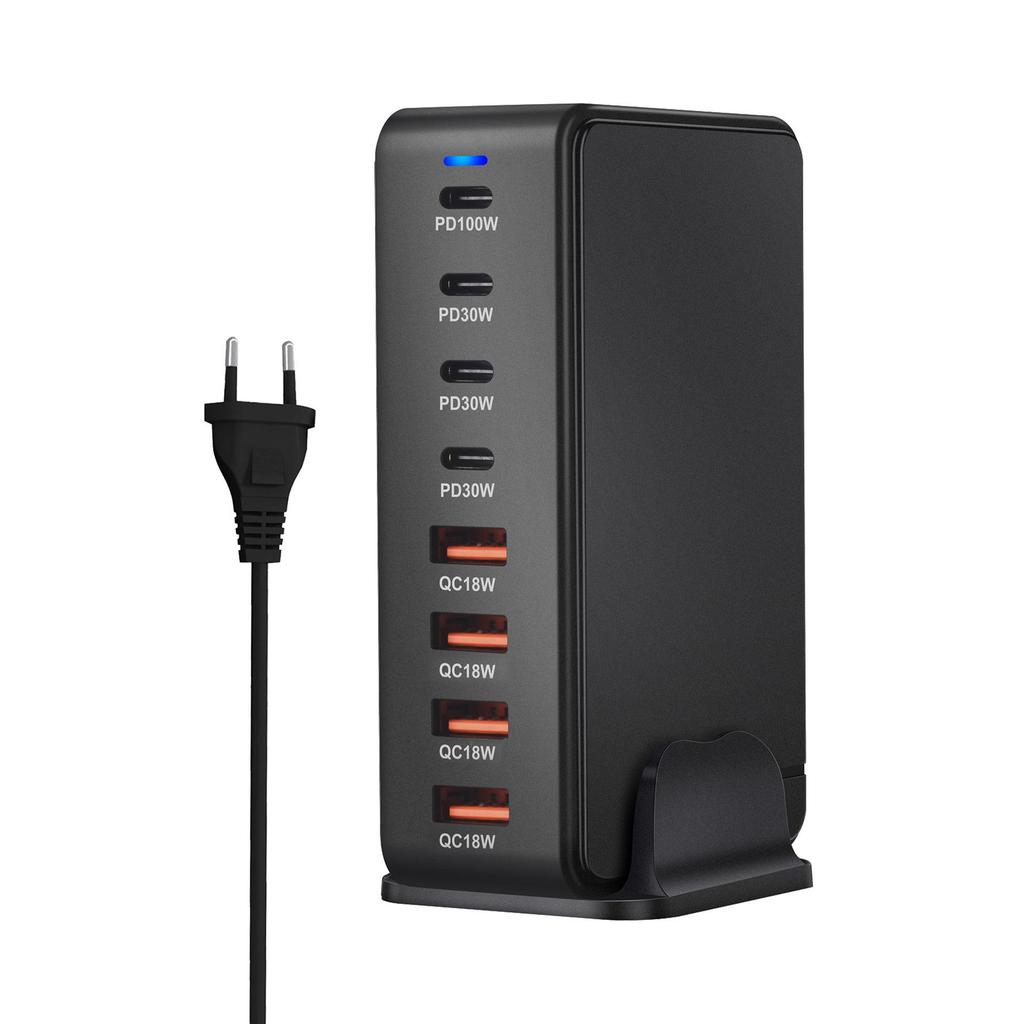Многопортовое USB PD супербыстрое зарядное устройство на нитриде галлия мощностью 240 Вт для ноутбуков