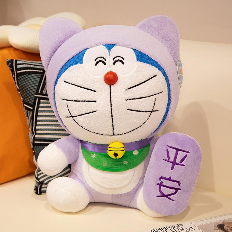 Плюшевая игрушка кукла синяя толстая милая детская кукла роза колокольчик кот